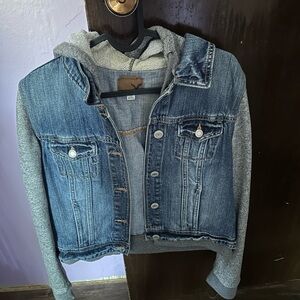 American Eagle Outfitters Jean Hoodie Jacket